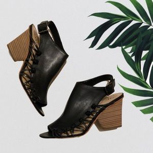 Vince Camuto Leather Slingback Block Heels